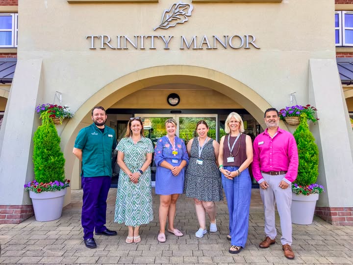 Photo of the pharamcy team and care home staff